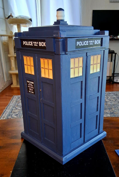 TARDIS Inspired Top Opening Cabinet