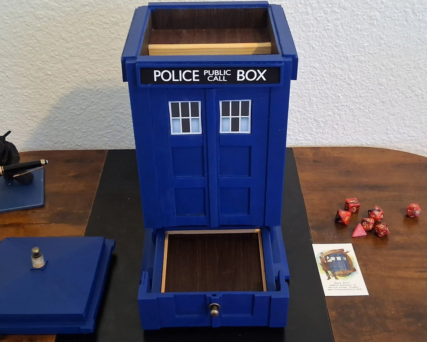 TARDIS Inspired Dice Tumbler