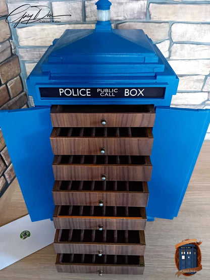 TARDIS Inspired Fountain Pen Cabinet