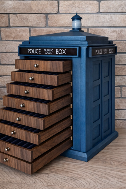 TARDIS Inspired Fountain Pen Cabinet