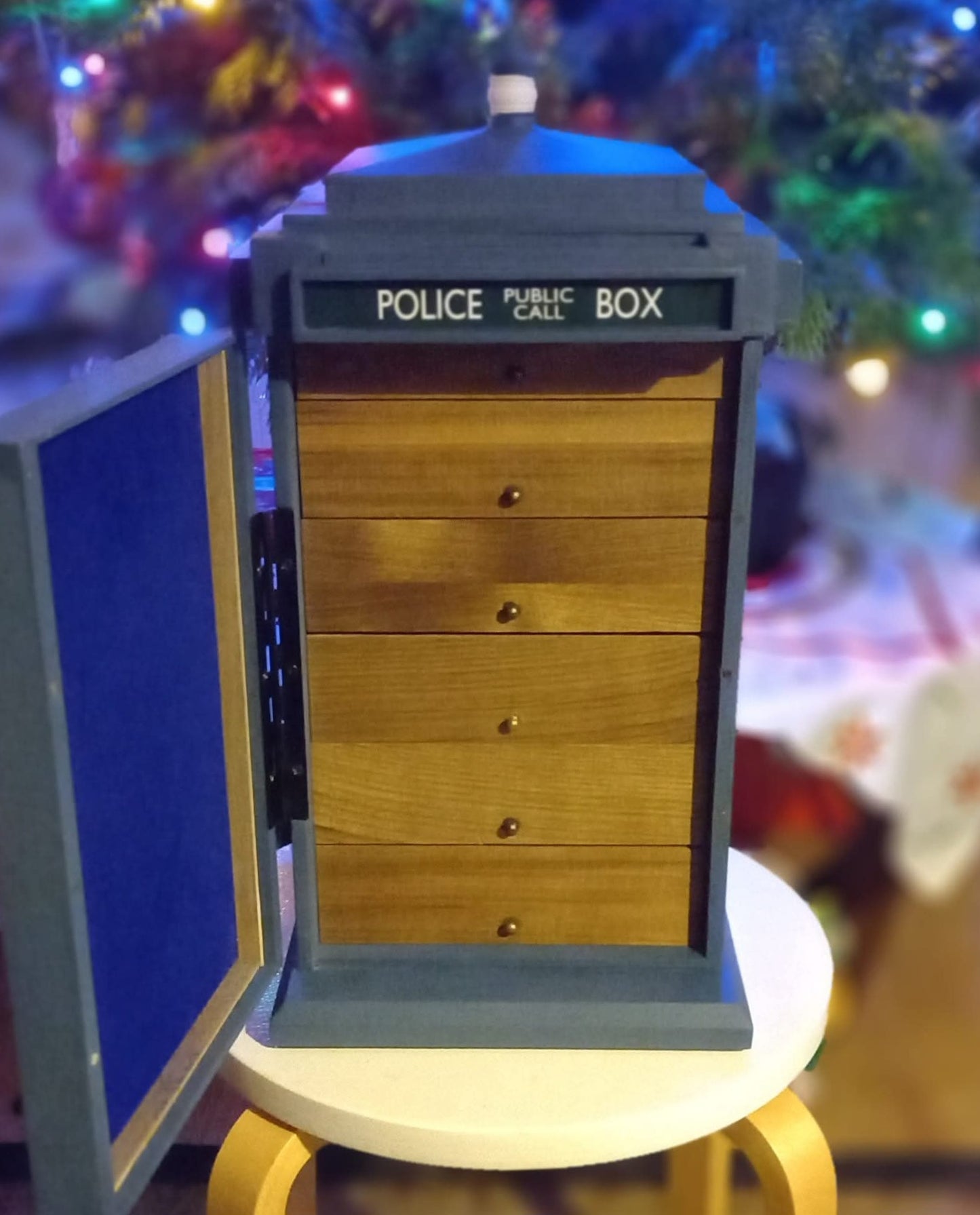 TARDIS Inspired Jewelry Cabinet