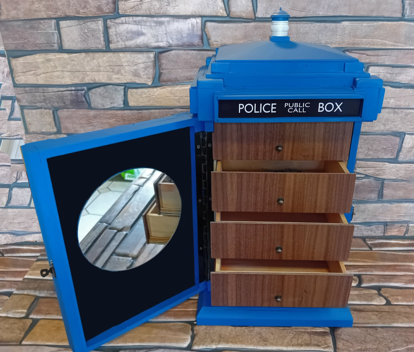 TARDIS Inspired Jewelry Cabinet