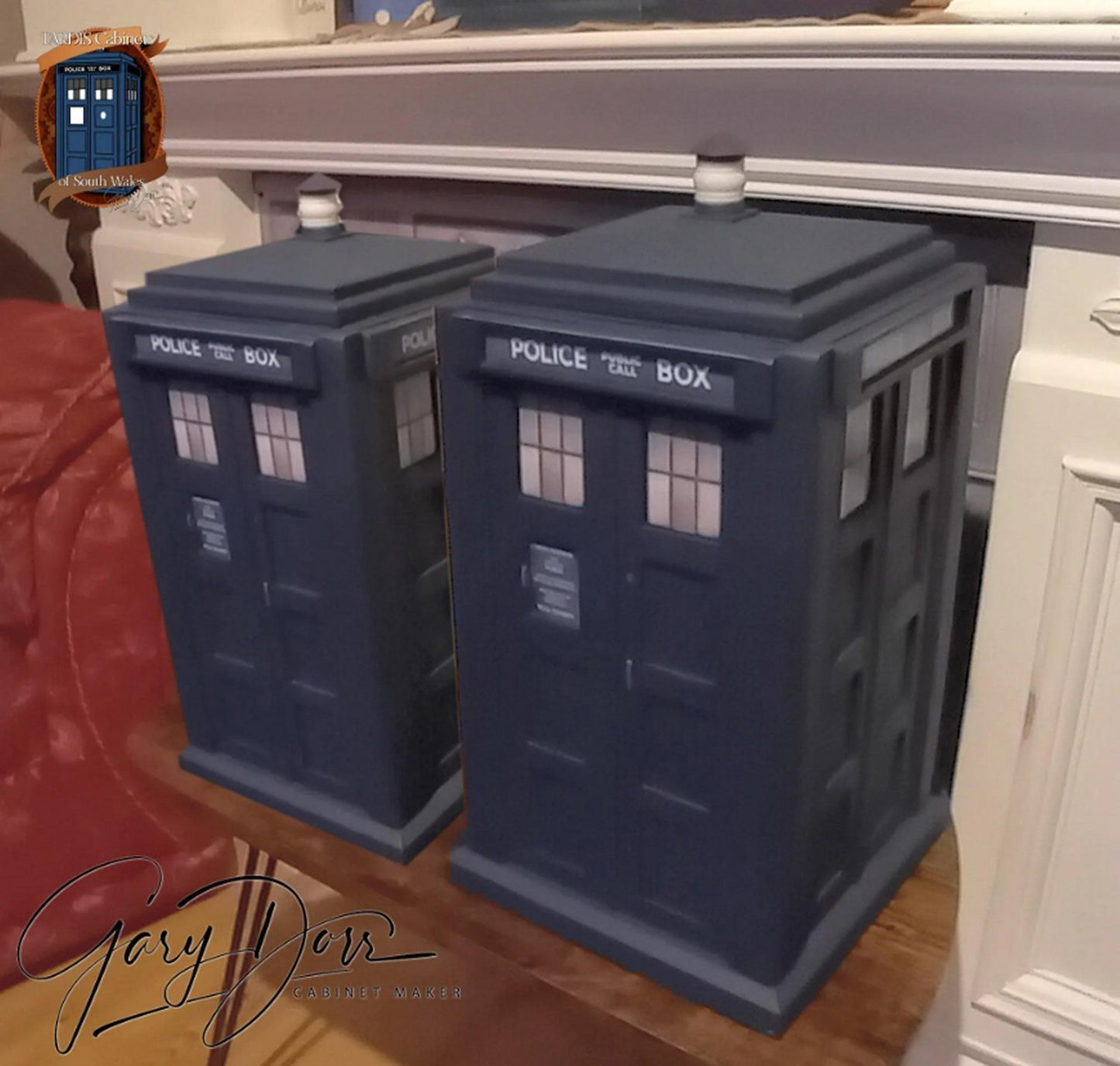 TARDIS Inspired Top Opening Cabinet