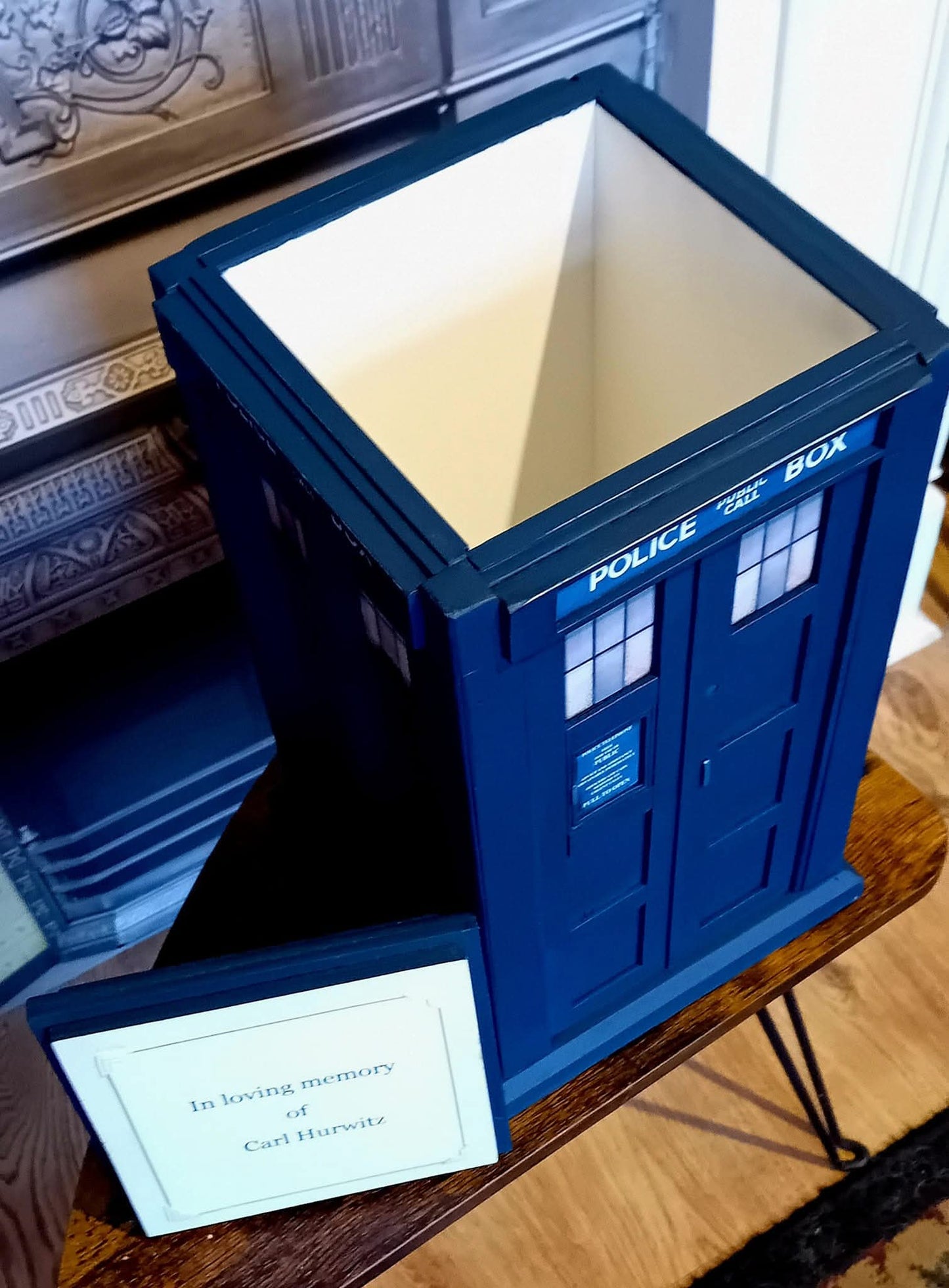 TARDIS Inspired Top Opening Cabinet